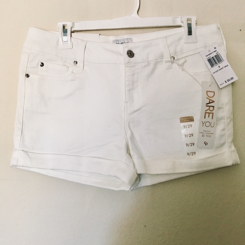 NWT Celebrity Pink White Shorts